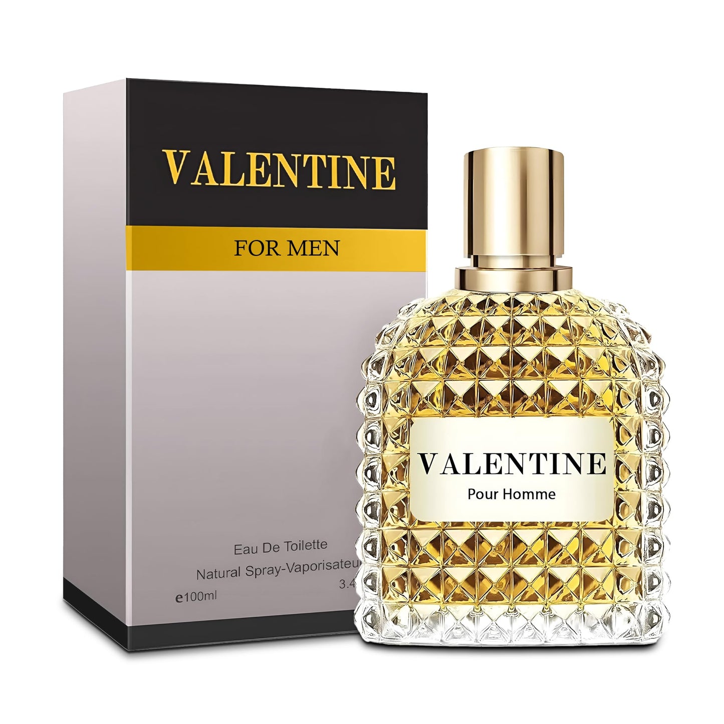 AFLUXE Colonia para Hombres Valentine Milano Eau De Toilette Spray Corporal Perfume Fragancia Natural de Larga Duración 3.4 Fl Oz de Uso Diario