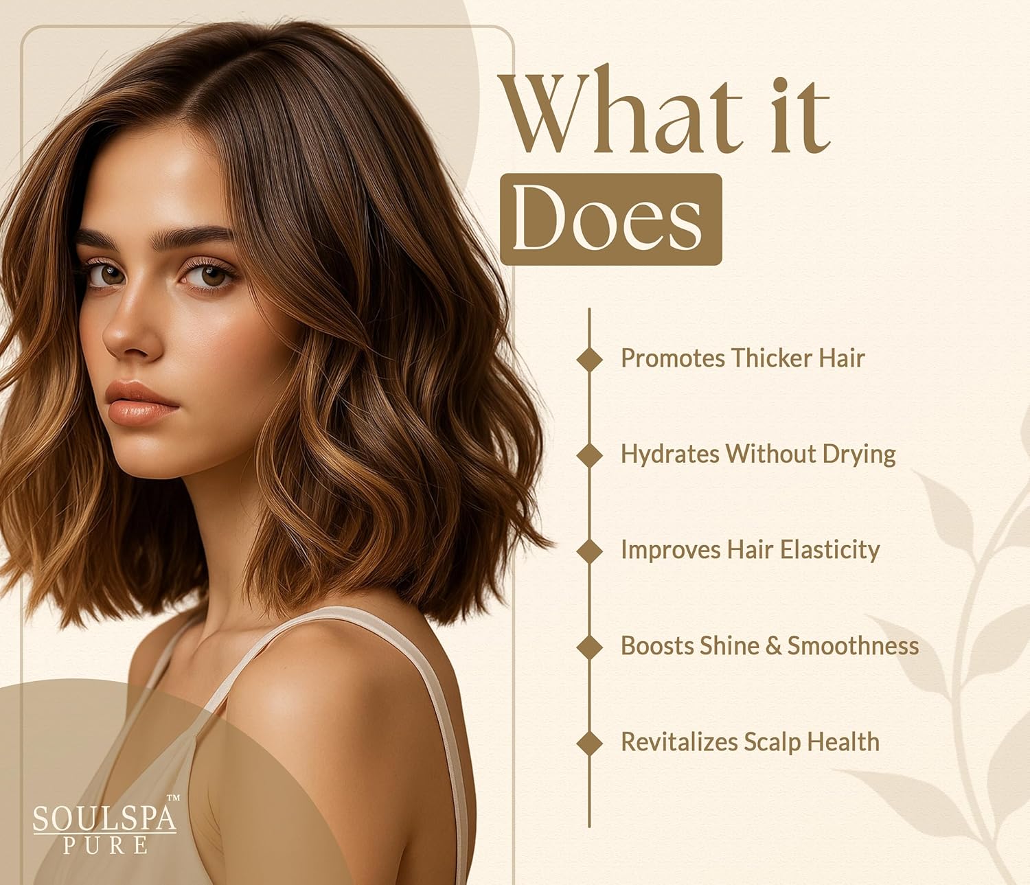SOULSPA PURE Biotin Rice Water Shampoo and Conditioner Set - Thickening Formula with Rice Protein & Keratin - Strengthening Hair Care for Thinning Hair - Made in USA - 16 fl oz Each
