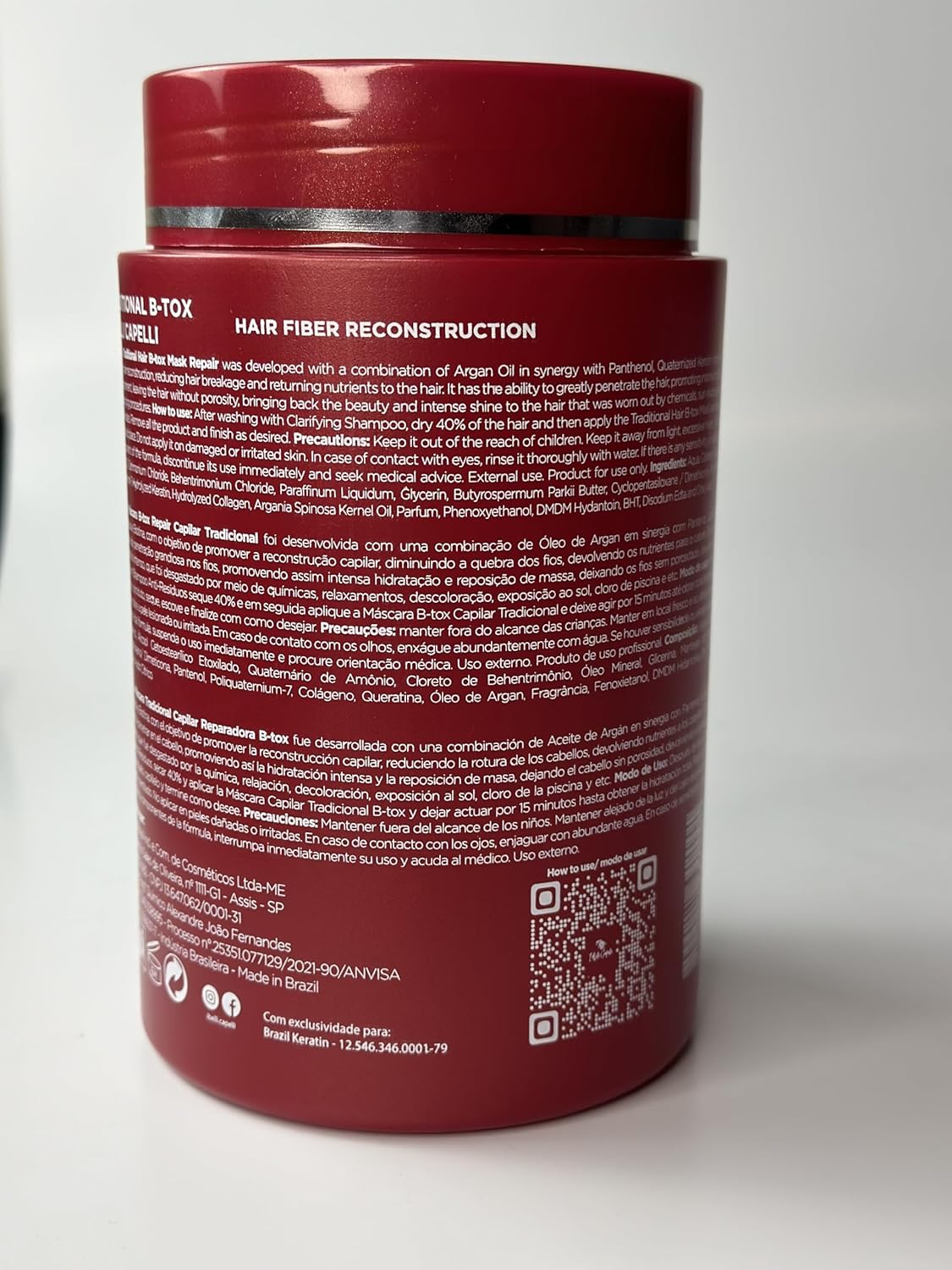 I Belli Capelli Kit de Tratamiento Capilar Ravenna - 1kg/35.02 oz Máscara Capilar B-tox + Champú Anti-Residuos 300ml/10.1 fl.oz - Champú Reparador y Aclarante de Efecto Duradero