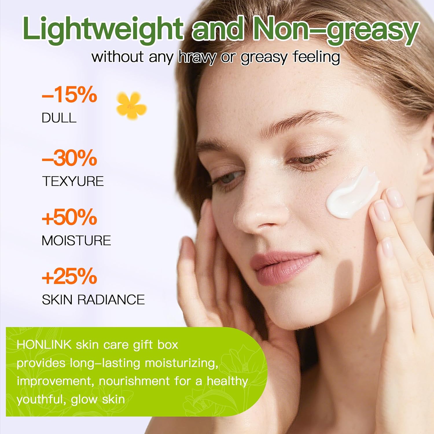 Glown - Juego de 6 piezas para el cuidado de la piel hidratante con 5X vitamina C y niacinamida colágeno, kit de cuidado facial HONLINK incluye tóner, suero facial, limpiador, humectante, crema para