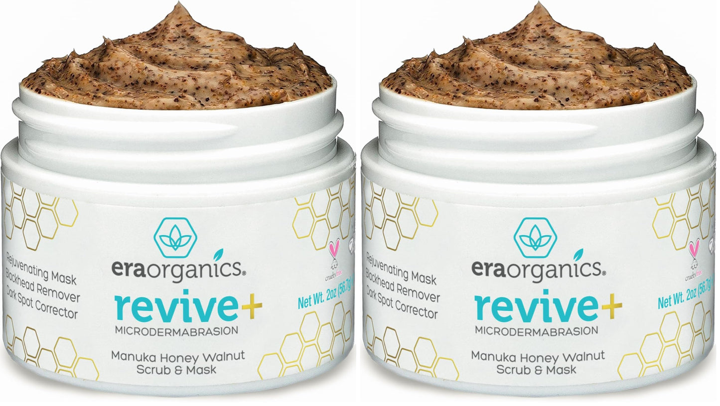 Manuka Honey Exfoliating Face Scrub – Gentle Microdermabrasion Face Exfoliator to Help Smooth, Soften & Balance with Moisturizing Organic Superfoods 2oz