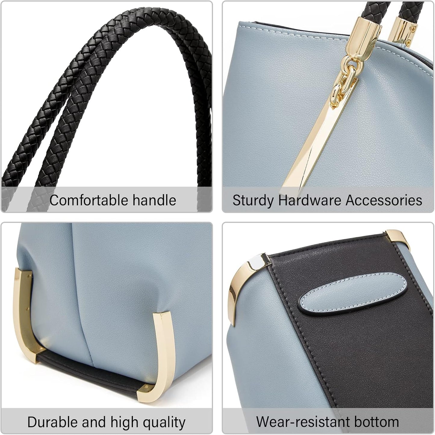 FOXLOVER Large Capacity Tote Handbags for Women, Women's Top-handle Bags Fashion Shoulder Bags Purses Minimalist design