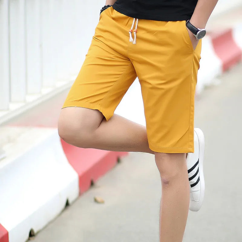 Hot Men Cotton Linen Trousers Solid Color Elastic Waist Loose Long Trousers Men's Hip-hop Breathable Casual Pants