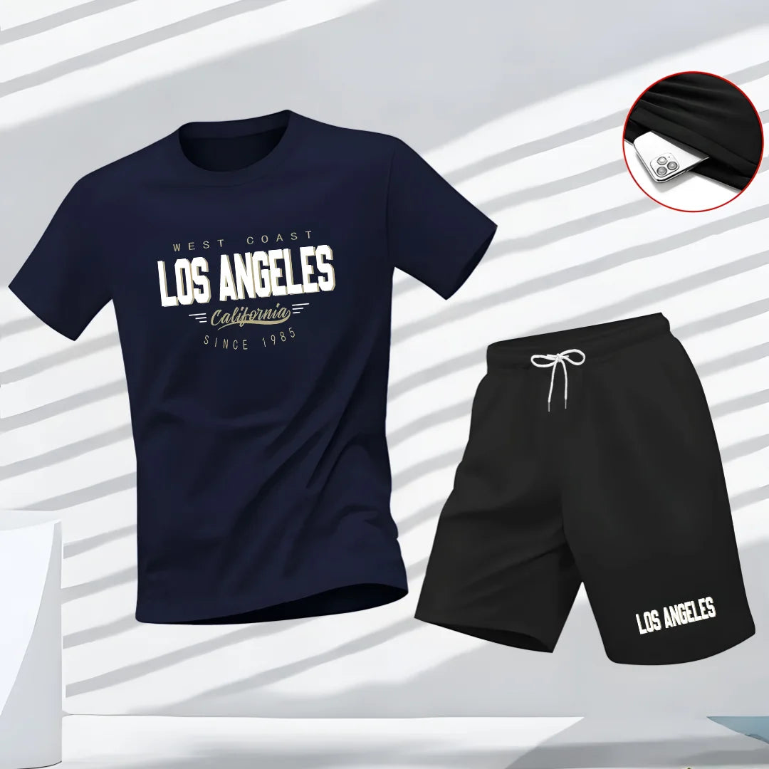 The new men's T-shirt for summer 2025 is a classic and fashionable two-piece set that is comfortable, soft, casual, suita