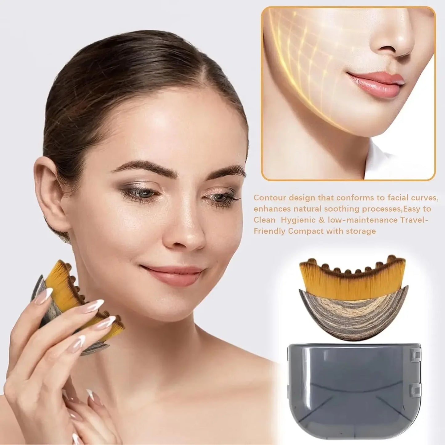 Lymphatic Facial Brush for Chin and Jawline Contouring and Sculpting