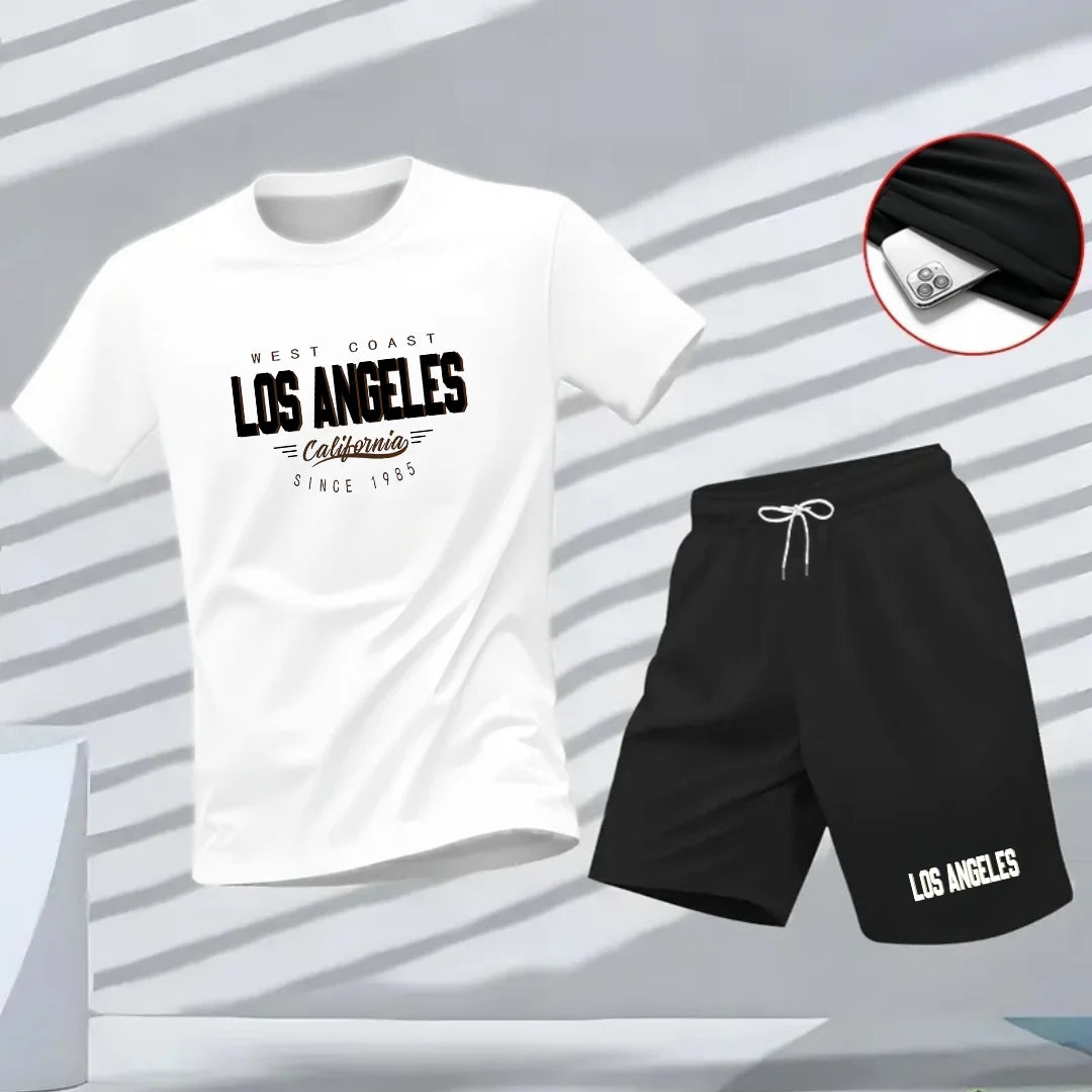 The new men's T-shirt for summer 2025 is a classic and fashionable two-piece set that is comfortable, soft, casual, suita