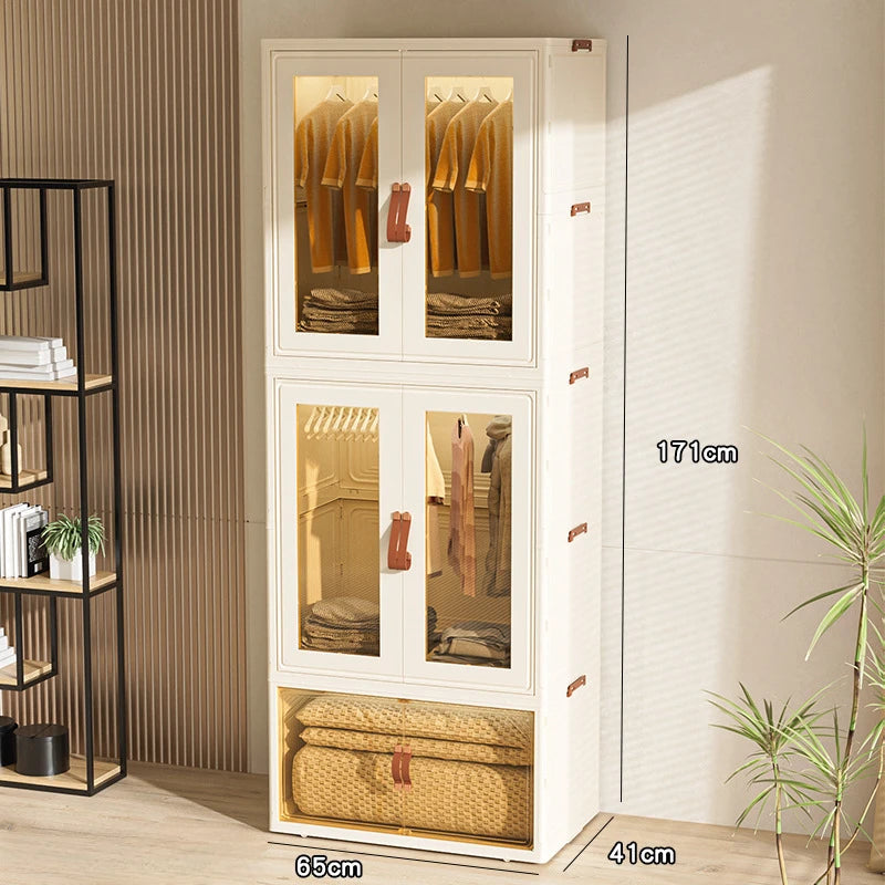 Household Floor Standing Baby Toys Clothes Hanging Clothes Locker Cabinet Large capacity Living Room Children's Wardrobe