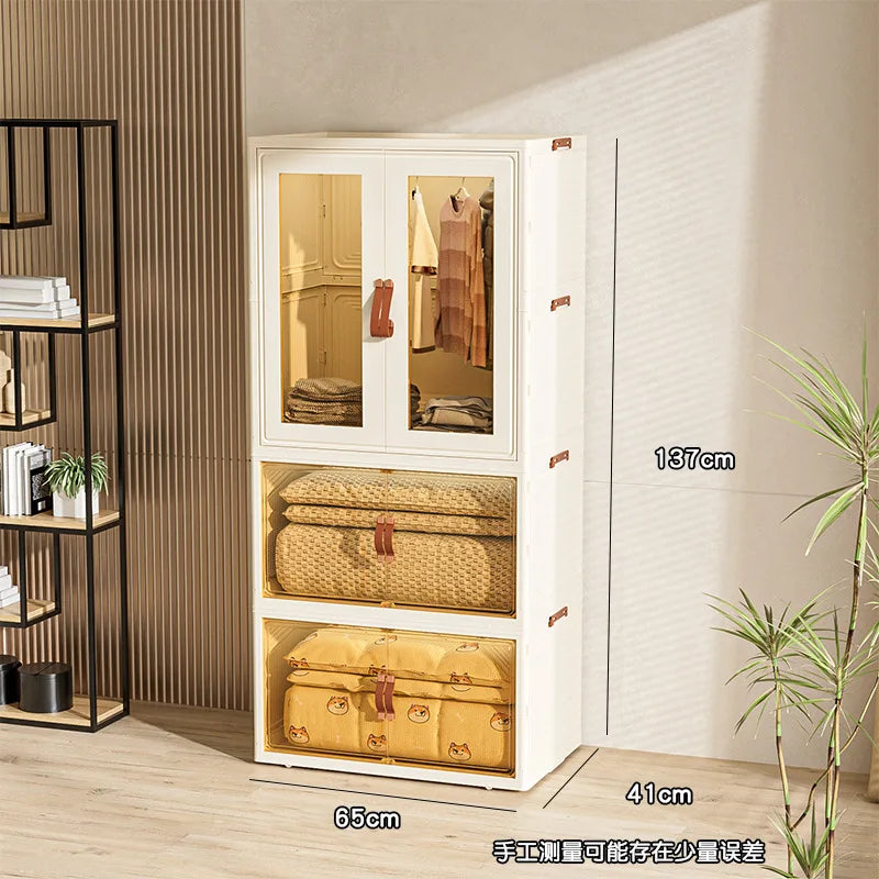 Household Floor Standing Baby Toys Clothes Hanging Clothes Locker Cabinet Large capacity Living Room Children's Wardrobe