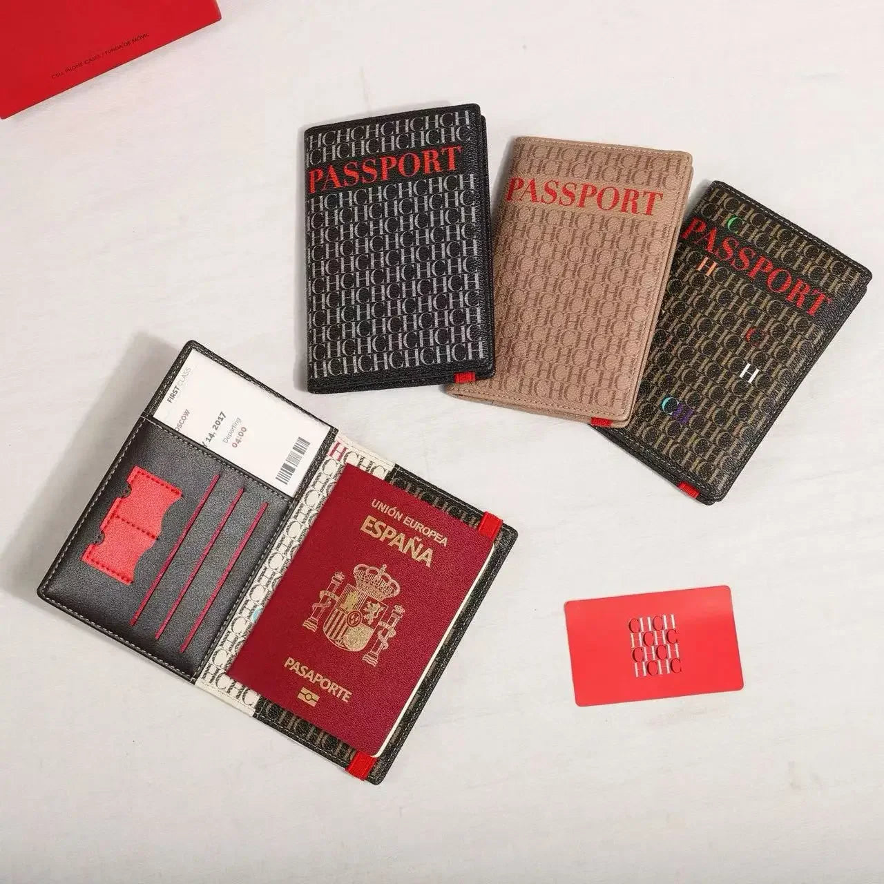 2026 Carolina Herrera HC Passport Cover, Travel Document Organizer Card & Ticket Holder