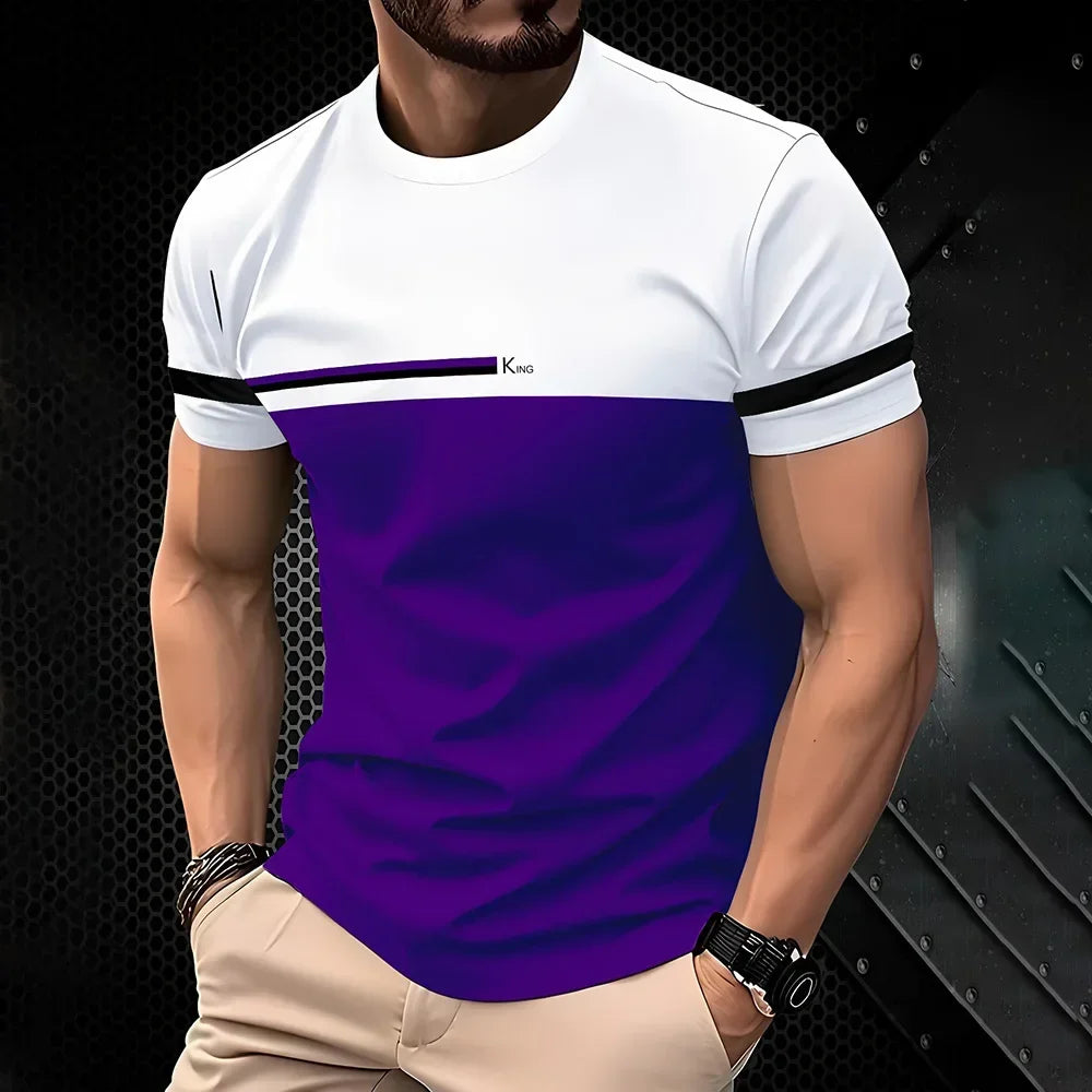 In the summer of 2025, men's casual T-shirts are added with simple O-neck short-sleeved outdoor clothing and breathable 3D print