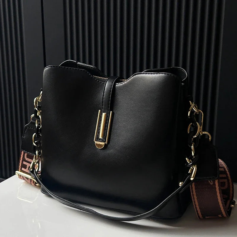 Fashion Brand Women's Big Shoulder Crossbody Bag Luxury PU Leather Messenger Bag Handbag Travel Tote Bag for Female Purse