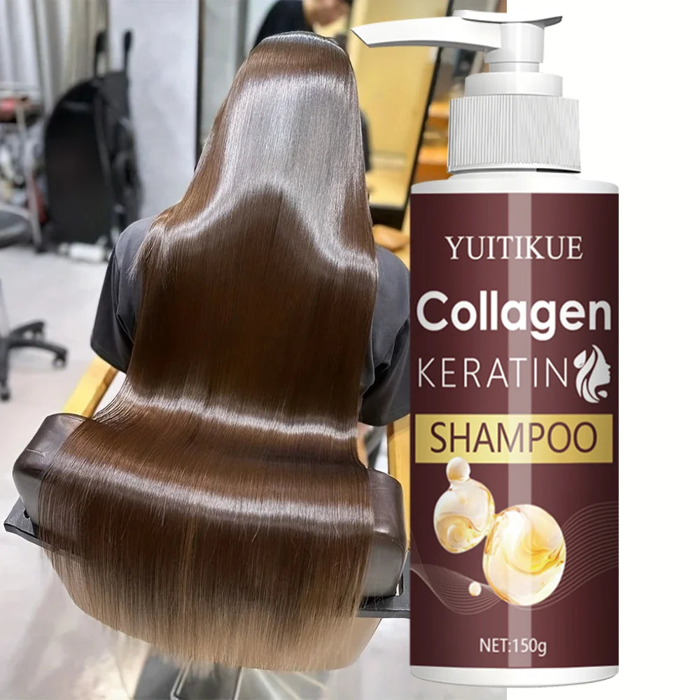 Keratin Shampoo for Repairing Damaged and Frizzy Hair, Preventing Hair Loss, and Caring for Oily Scalp