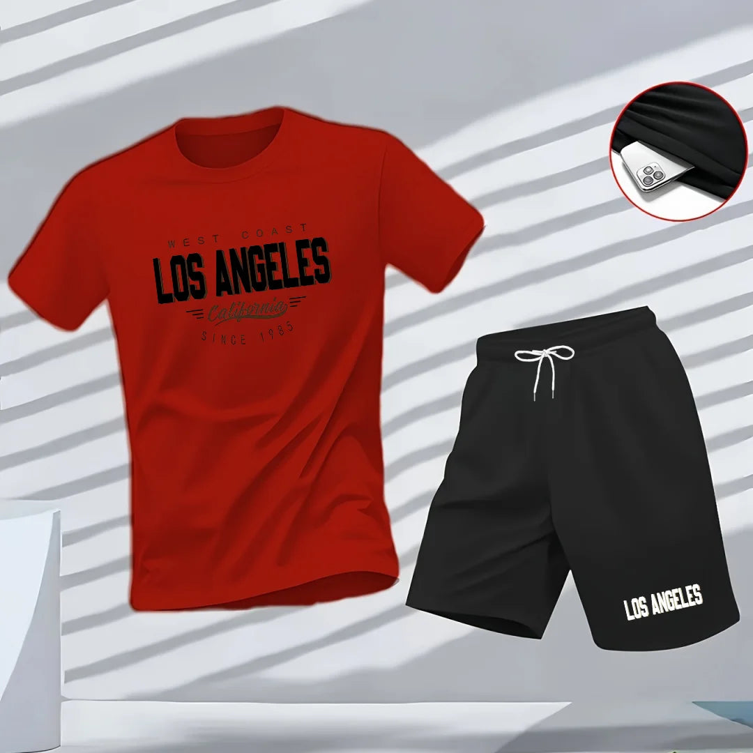 The new men's T-shirt for summer 2025 is a classic and fashionable two-piece set that is comfortable, soft, casual, suita