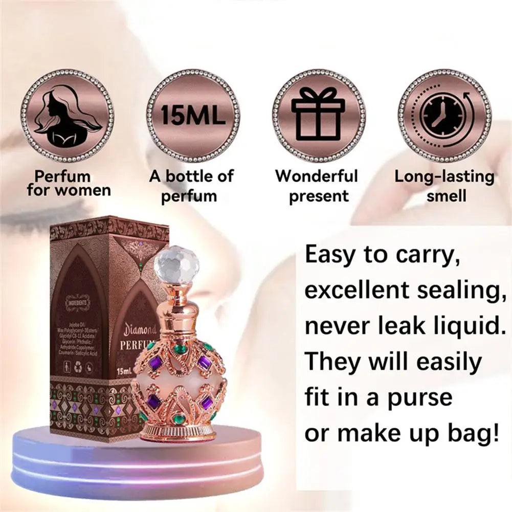 Exotic Arabian Perfume For Women, Enchanting Floral Bouquet With Rose, Jasmine & Vanilla Long-Lasting Pheromone-Infused Fragrance