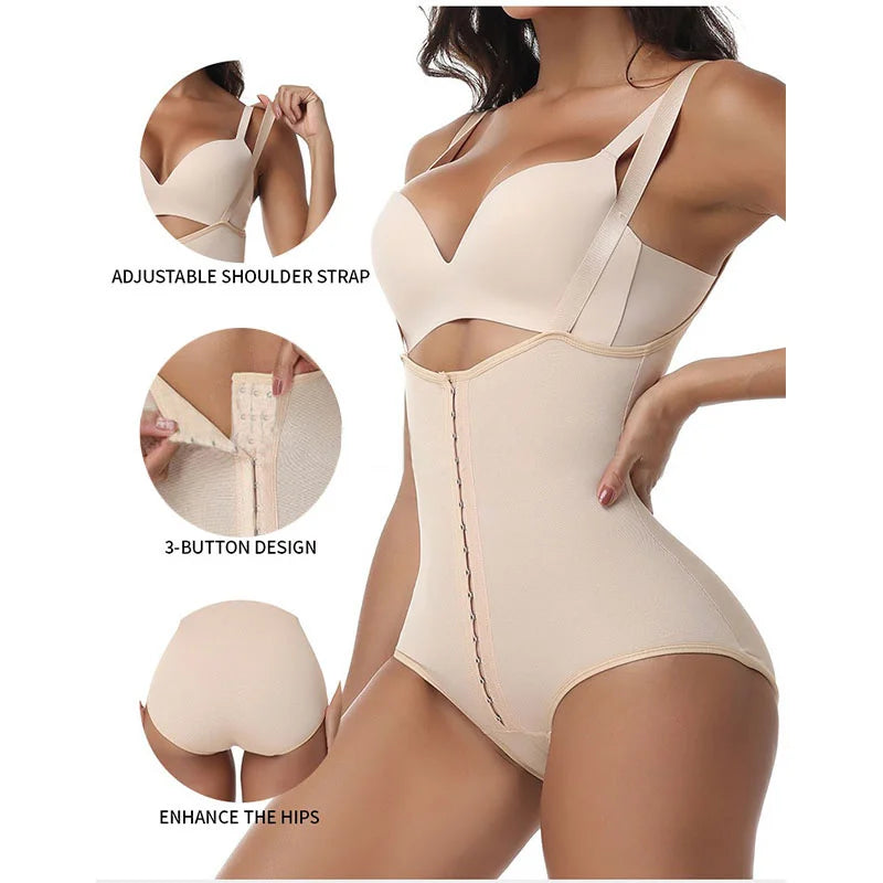 GUUDIA Lower Tummy Control Colombian Girdle Butt Lifting Control Girdle Adjustable Straps Back Fat Smooth Body Shaper Low Belly