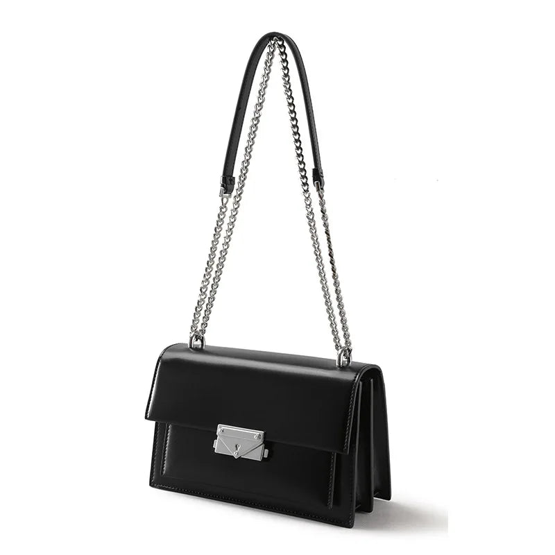 Factory Customized Simple Genuine Leather Women's Handbags High Quality Crossbody Bag Luxury Chain Women Shoulder Bags