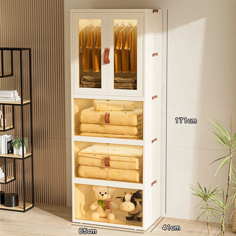 Household Floor Standing Baby Toys Clothes Hanging Clothes Locker Cabinet Large capacity Living Room Children's Wardrobe