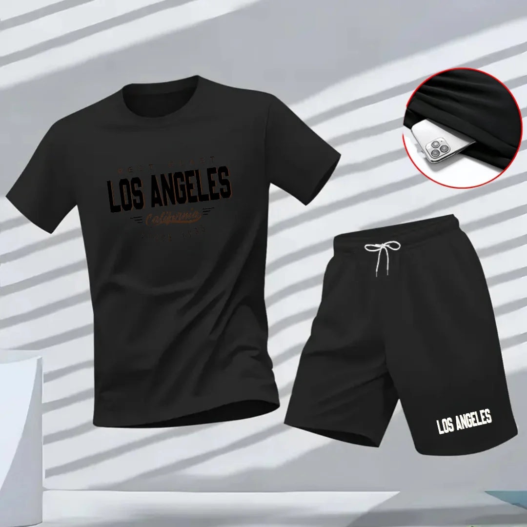 The new men's T-shirt for summer 2025 is a classic and fashionable two-piece set that is comfortable, soft, casual, suita
