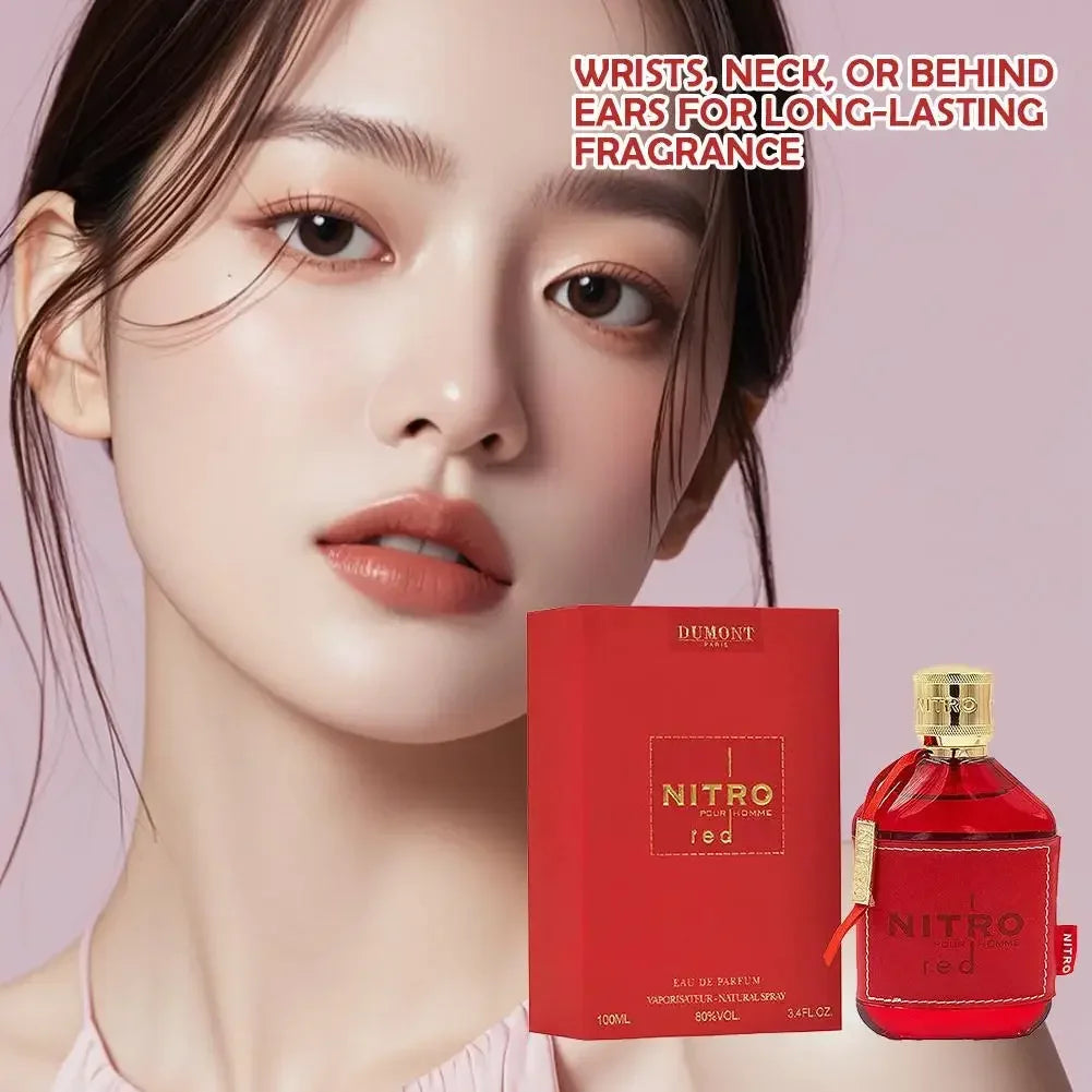 100ml Nitro Red Dumont Eau De Parfum Long-Lasting Fragrance for Men Inspired by Middle Eastern and Arabic Perfume Traditions