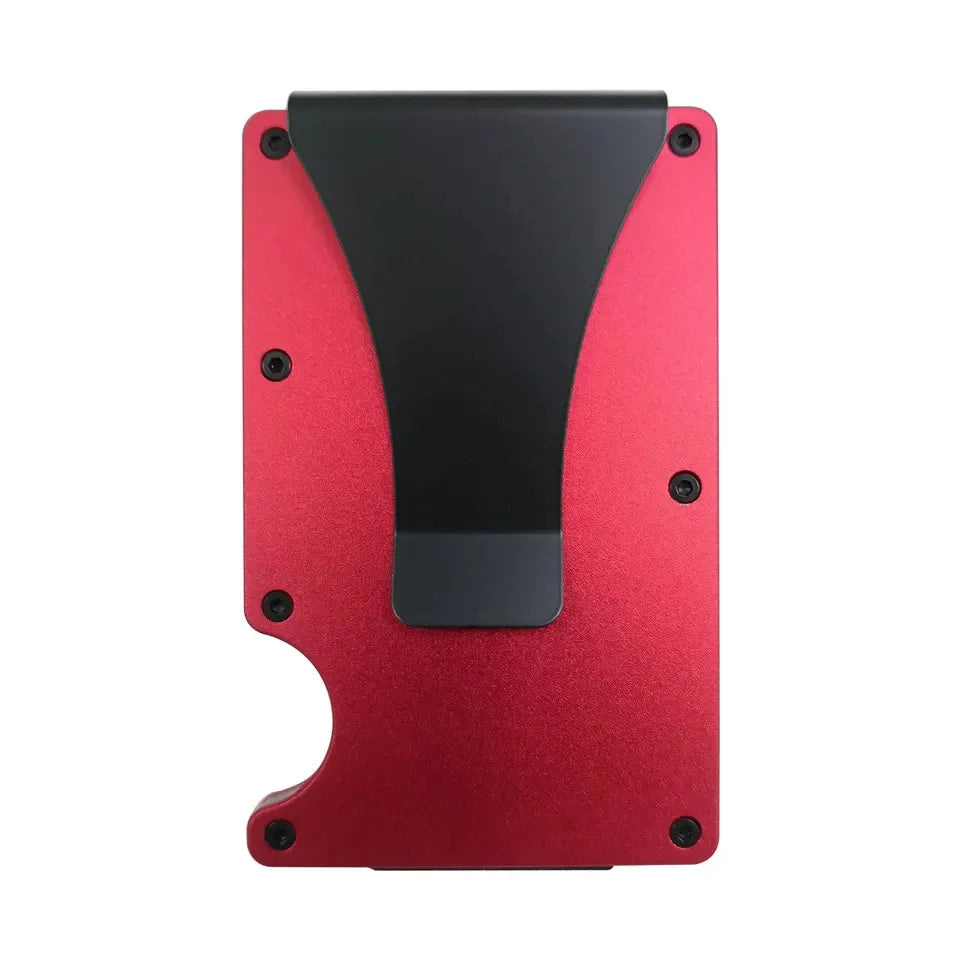 Carbon Fiber Metal Minimalist Slim Credit Card Holder Wallet for Men RFID Bank Cardholder Case
