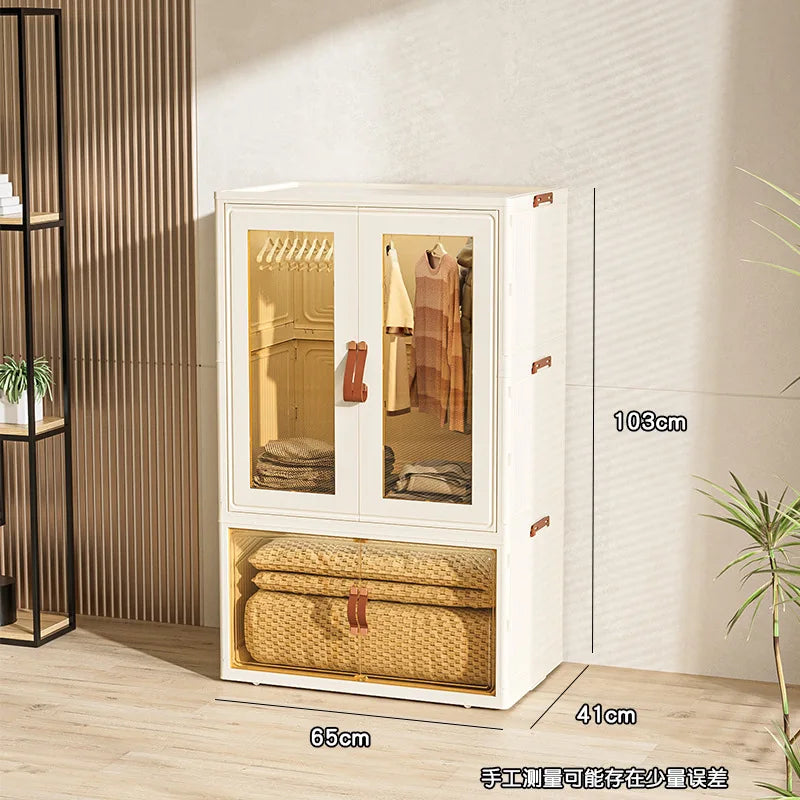 Household Floor Standing Baby Toys Clothes Hanging Clothes Locker Cabinet Large capacity Living Room Children's Wardrobe