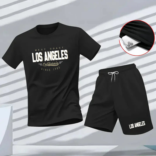 The new men's T-shirt for summer 2025 is a classic and fashionable two-piece set that is comfortable, soft, casual, suita
