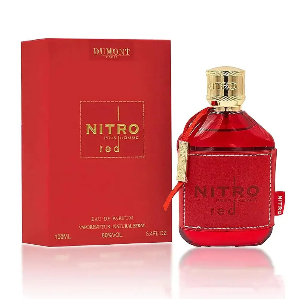 100ml Nitro Red Dumont Eau De Parfum Long-Lasting Fragrance for Men Inspired by Middle Eastern and Arabic Perfume Traditions