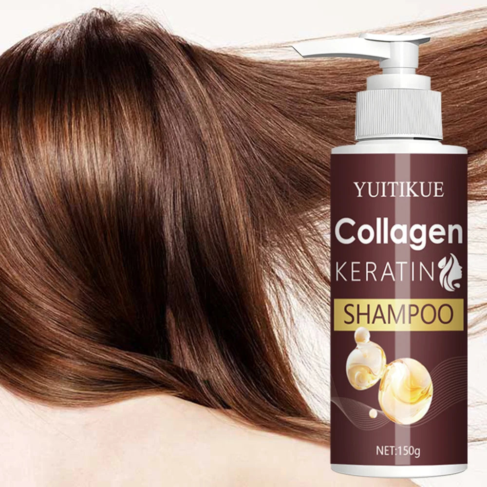 Keratin Shampoo for Repairing Damaged and Frizzy Hair, Preventing Hair Loss, and Caring for Oily Scalp