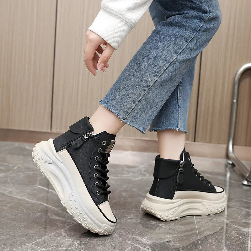 2025 New Women's Sneakers Luxury Fashion High Top Women's Boots Platform Casual Shoes Outdoor Running Shoes for Women Women's Sneakers
