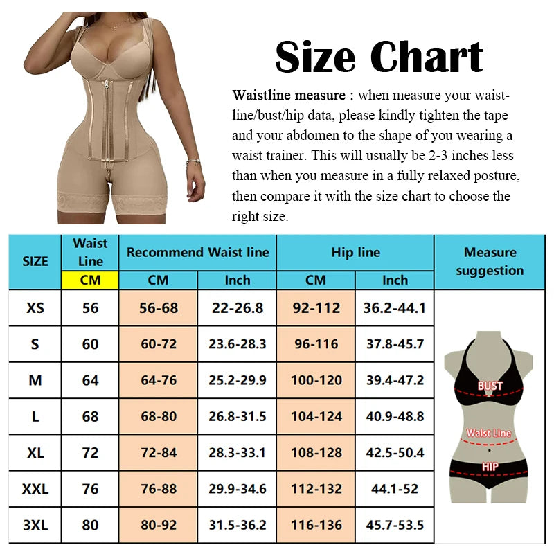 Colombian Girdles High Compression Shapewear Post Surgery Postoperative Reductive Slimming Sheath Female Corset