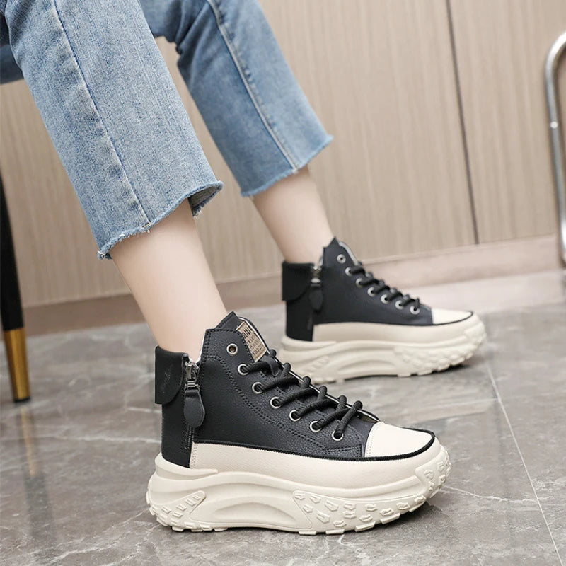 2025 New Women's Sneakers Luxury Fashion High Top Women's Boots Platform Casual Shoes Outdoor Running Shoes for Women Women's Sneakers