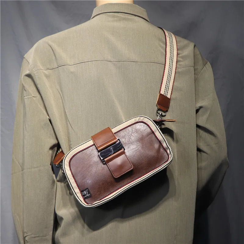 Fashion Japan and South Korea Men and Women Crossbody Small Bag Summer Sports Outdoor Buckle Men's Shoulder Hip Hop Bag