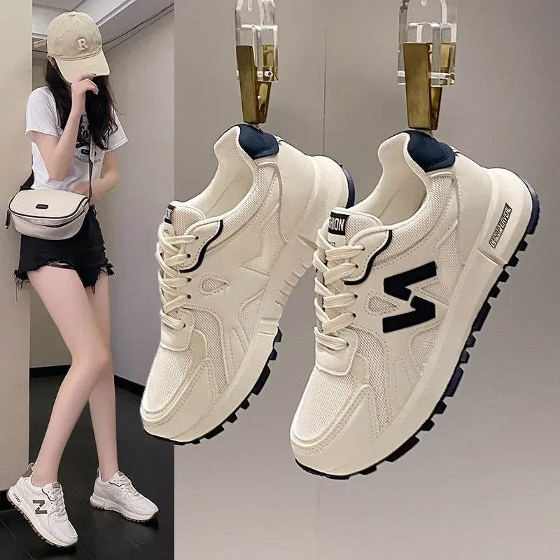 Sports Shoes for Women 2024 Spring New Super Hot Versatile Anti-slip Casual Women's Shoes Soft Sole Running Little White Shoes