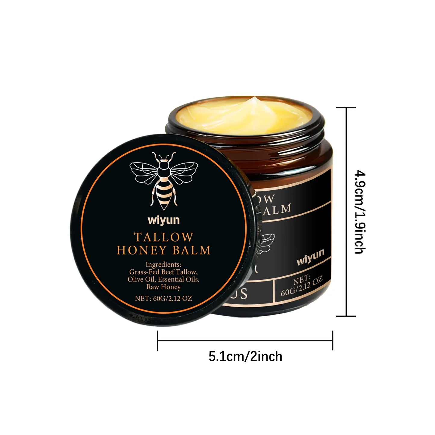 Honey and Tallow Moisturizing Cream for Face and Body - Firming and Nourishing