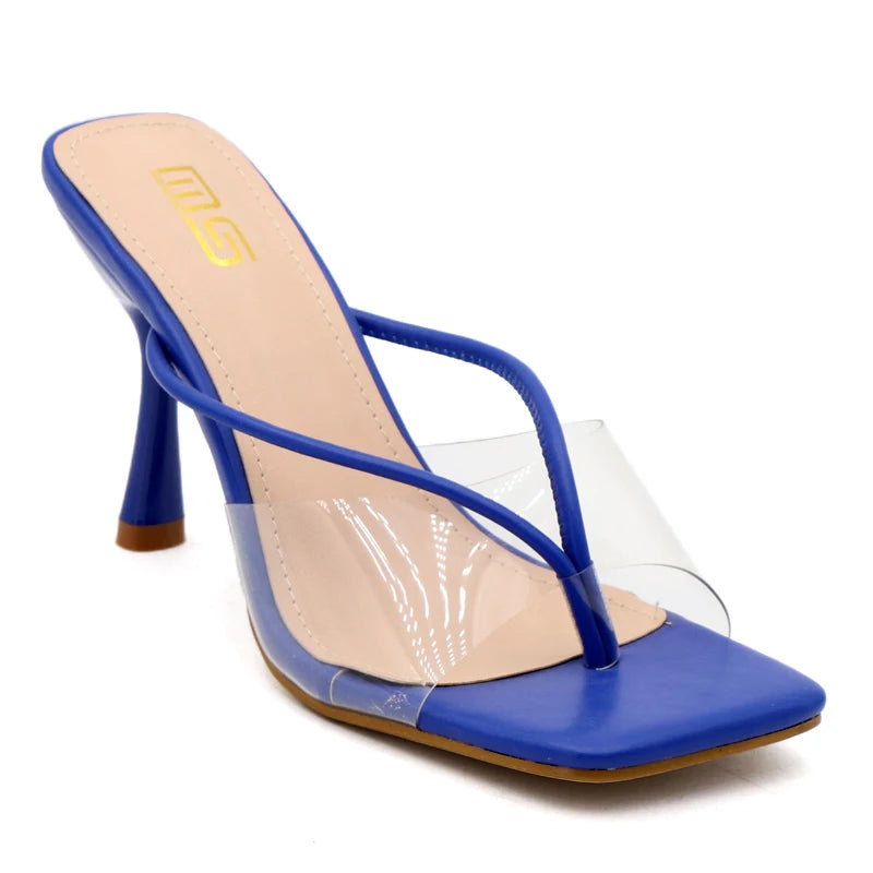Women's Shoes 2025 Designer Luxury New Stiletto Flip Flops Clip Toe Outdoor Transparent Slippers Black Temperament Sandals 9CM