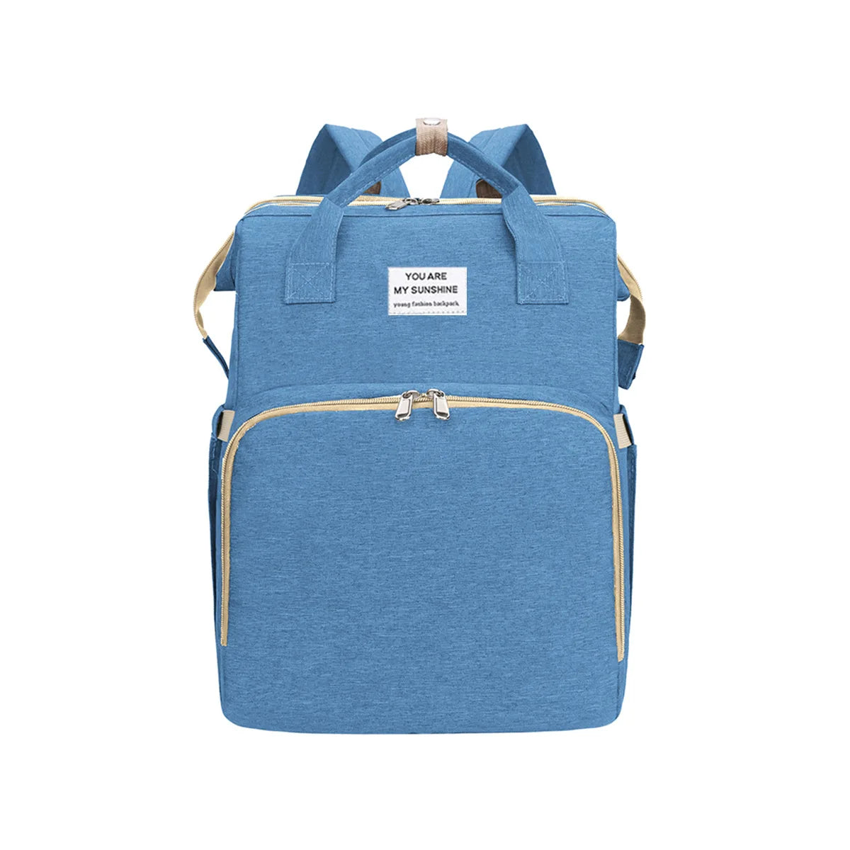 Portable folding crib, mommy bag, multi-functional, lightweight and large-capacity leisure bag, double shoulder mother and baby bag.