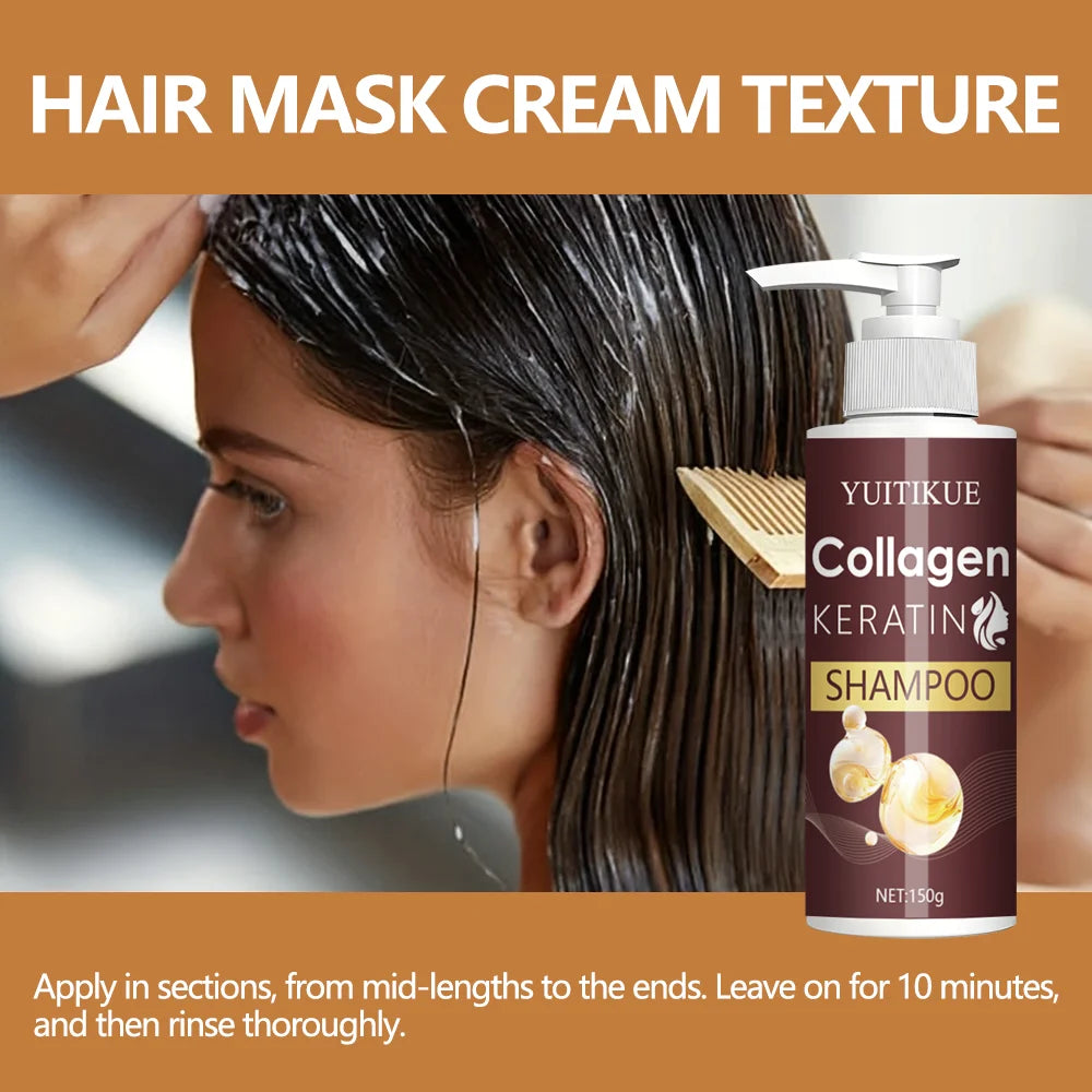 Keratin Shampoo for Repairing Damaged and Frizzy Hair, Preventing Hair Loss, and Caring for Oily Scalp