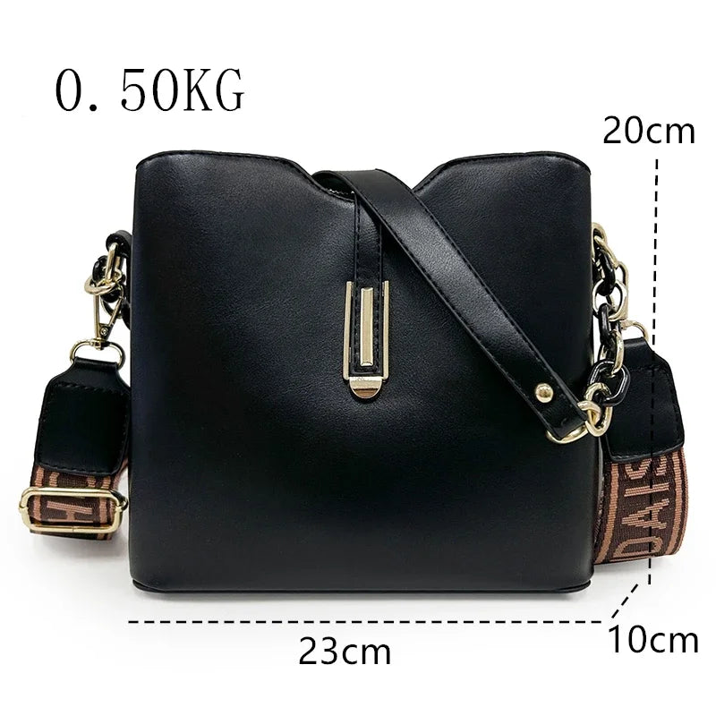 Fashion Brand Women's Big Shoulder Crossbody Bag Luxury PU Leather Messenger Bag Handbag Travel Tote Bag for Female Purse