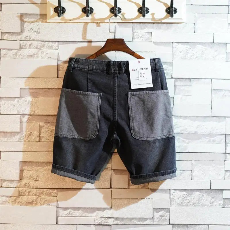 Summer Denim Shorts Short Pants Multi-pocket Commuter Denim Shorts Men's Casual Shorts Five-point Pants